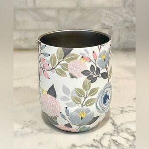 Mary Square Peach Floral‎ 12 ounce Stainless Steel Double Wall Tumbler